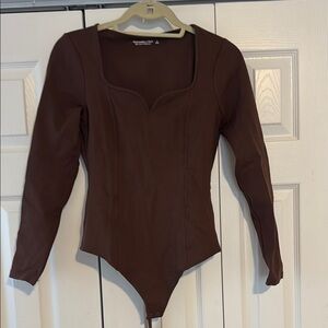 Abercrombie and Fitch Brown Long Sleeve Bodysuit. Worn one time